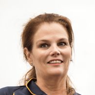 Smiling middle age white woman